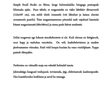 Appartamento Simple Small Pärnu